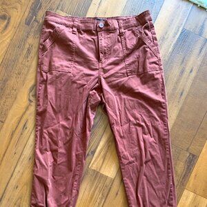 Kut from the Kloth Cargo Jogger Pant in Red-Orange - 14